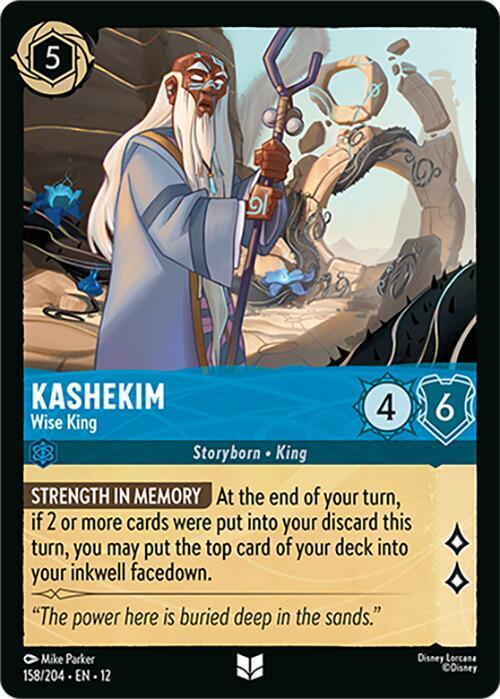 Disney Lorcana Wilds Unknown Kashekim - Wise King 158/204 Uncommon Near Mint