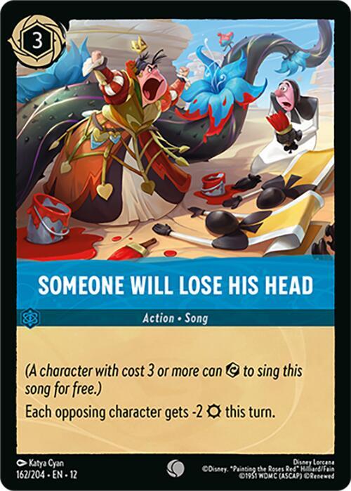 Disney Lorcana Wilds Unknown Someone Will Lose His Head 162/204 Common Near Mint