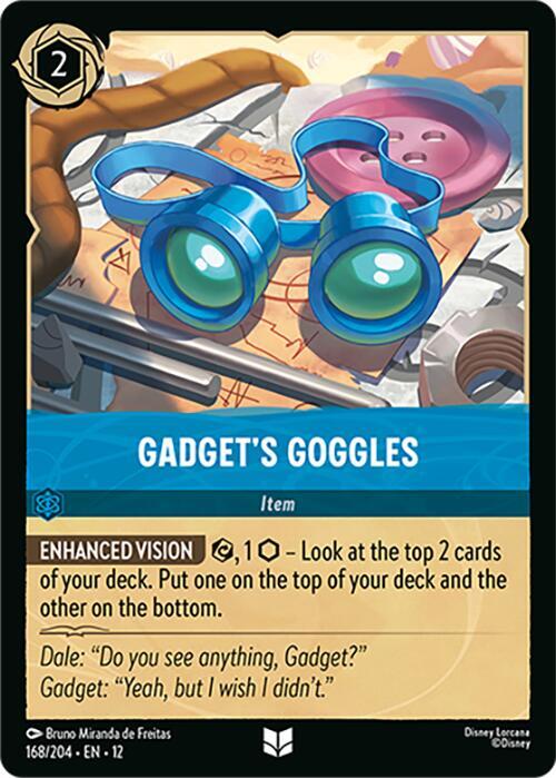 Disney Lorcana Wilds Unknown Gadget's Goggles 168/204 Uncommon Near Mint