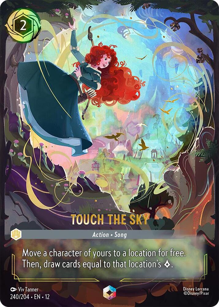 Disney Lorcana Wilds Unknown Touch the Sky (Enchanted) 240/204 Enchanted Near Mint Holofoil