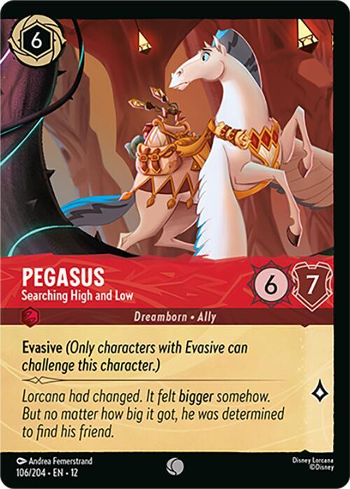 Disney Lorcana Wilds Unknown Pegasus - Searching High and Low (Foil) 106/204 Common Near Mint Cold Foil