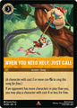 Disney Lorcana Wilds Unknown When You Need Help, Just Call 32/204 Rare Near Mint Cold Foil