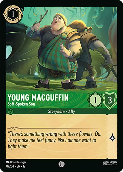 Disney Lorcana Wilds Unknown Young MacGuffin - Soft-Spoken Son 71/204 Common Near Mint Cold Foil