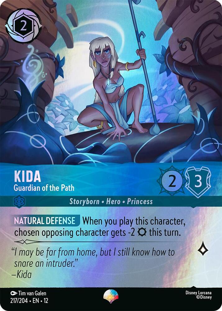 Disney Lorcana Wilds Unknown Kida - Guardian of the Path (Epic) 217/204 Epic Near Mint Holofoil