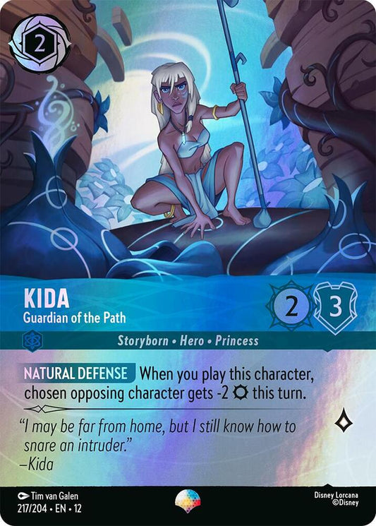 Disney Lorcana Wilds Unknown Kida - Guardian of the Path (Epic) 217/204 Epic Near Mint Holofoil