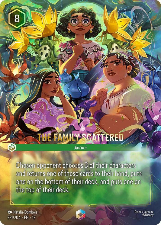 Disney Lorcana Wilds Unknown The Family Scattered (Enchanted) 231/204 Enchanted Near Mint Holofoil