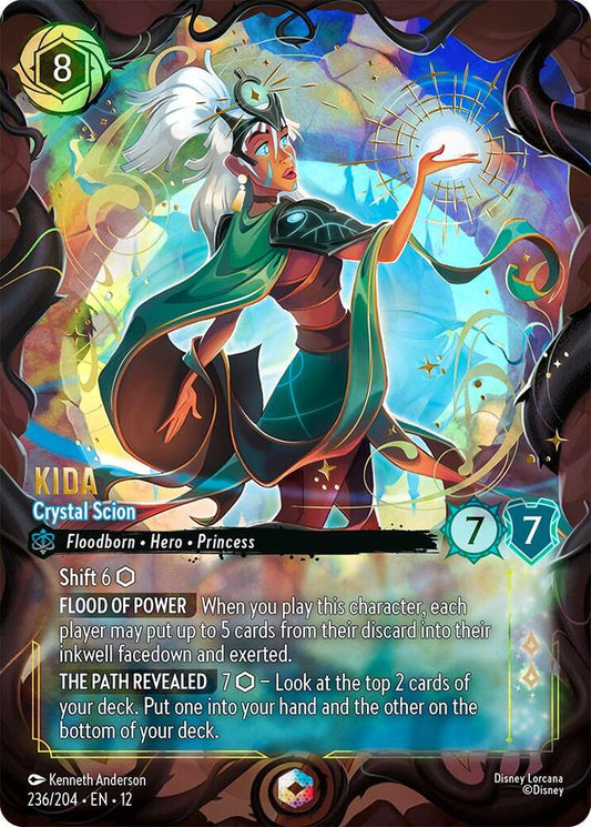 Disney Lorcana Wilds Unknown Kida - Crystal Scion (Enchanted) 236/204 Enchanted Near Mint Holofoil