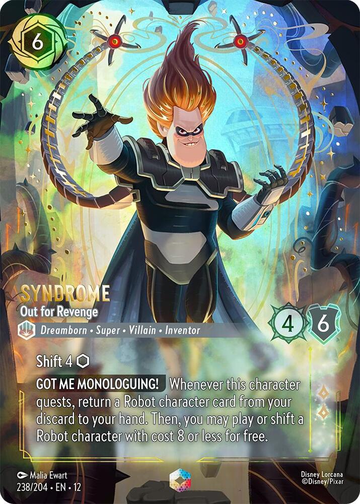 Disney Lorcana Wilds Unknown Syndrome - Out for Revenge (Enchanted) 238/204 Enchanted Near Mint Holofoil