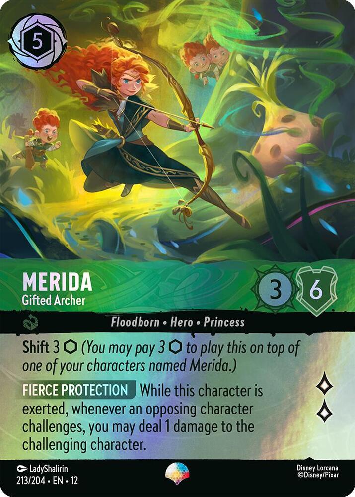 Disney Lorcana Wilds Unknown Merida - Gifted Archer (Epic) 213/204 Epic Near Mint Holofoil