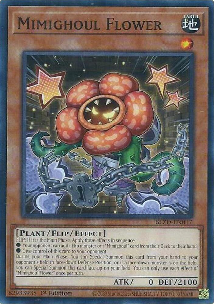 YuGiOh Blazing Dominion Mimighoul Flower BLZD-EN017 Common Near Mint 1st Edition