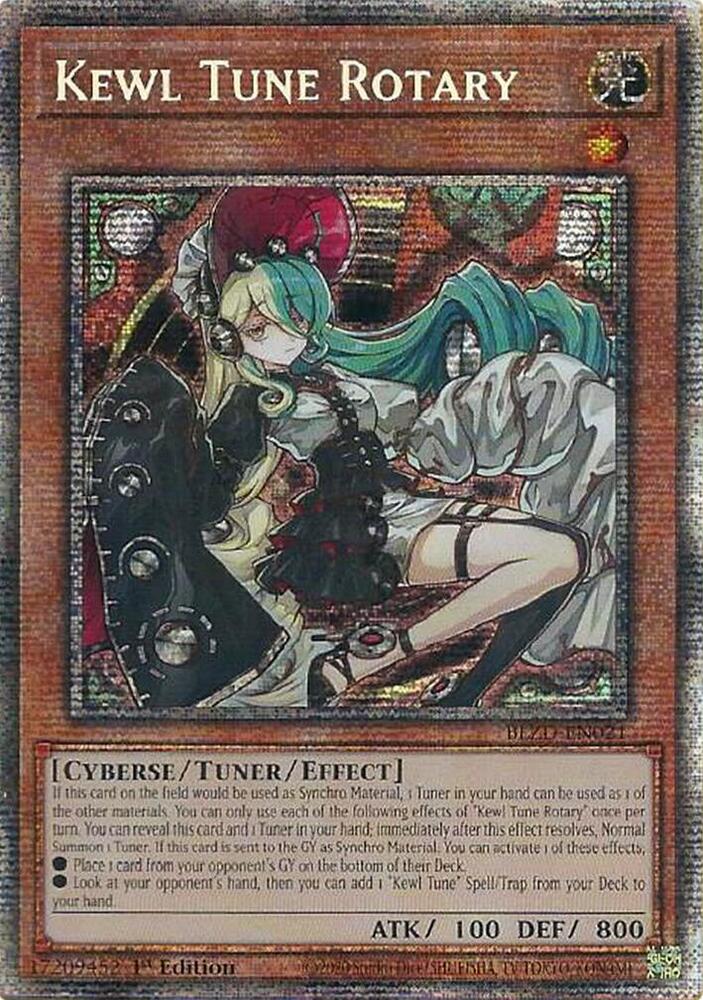 YuGiOh Blazing Dominion Kewl Tune Rotary (Starlight Rare) BLZD-EN021 Starlight Rare Near Mint 1st Edition