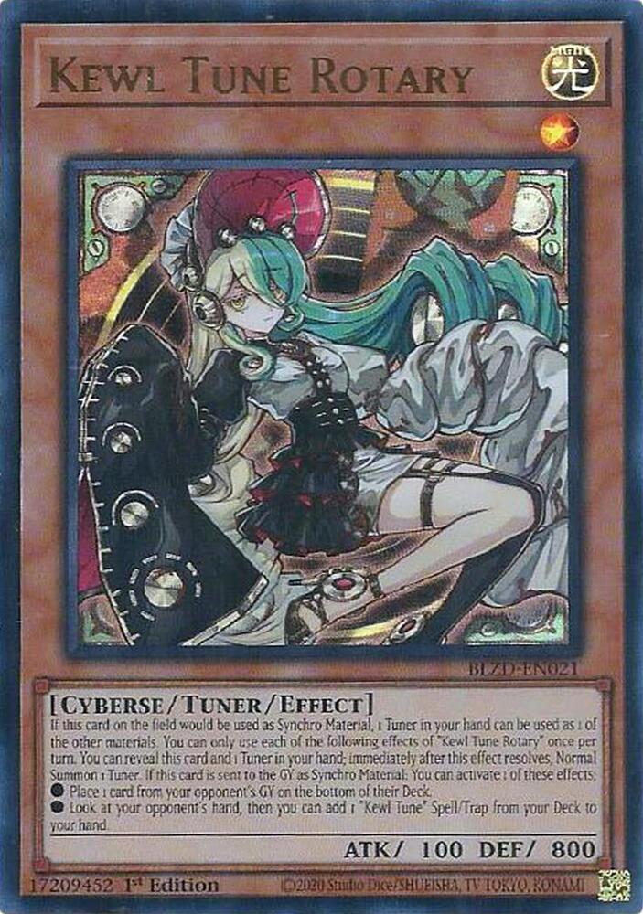 YuGiOh Blazing Dominion Kewl Tune Rotary BLZD-EN021 Ultra Rare Near Mint 1st Edition