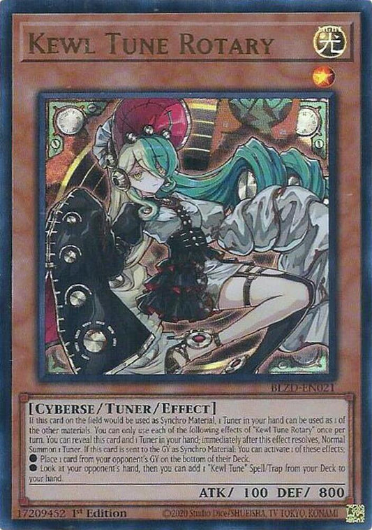 YuGiOh Blazing Dominion Kewl Tune Rotary BLZD-EN021 Ultra Rare Near Mint 1st Edition