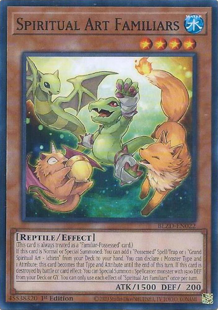 YuGiOh Blazing Dominion Spiritual Art Familiars BLZD-EN022 Common Near Mint 1st Edition