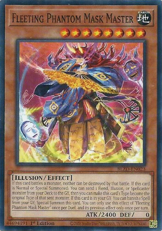 YuGiOh Blazing Dominion Fleeting Phantom Mask Master BLZD-EN023 Common Near Mint 1st Edition