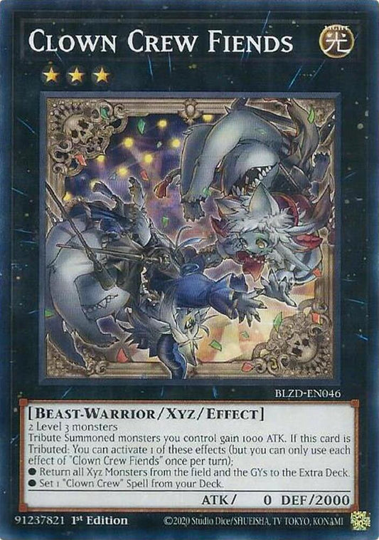 YuGiOh Blazing Dominion Clown Crew Fiends BLZD-EN046 Common Near Mint 1st Edition