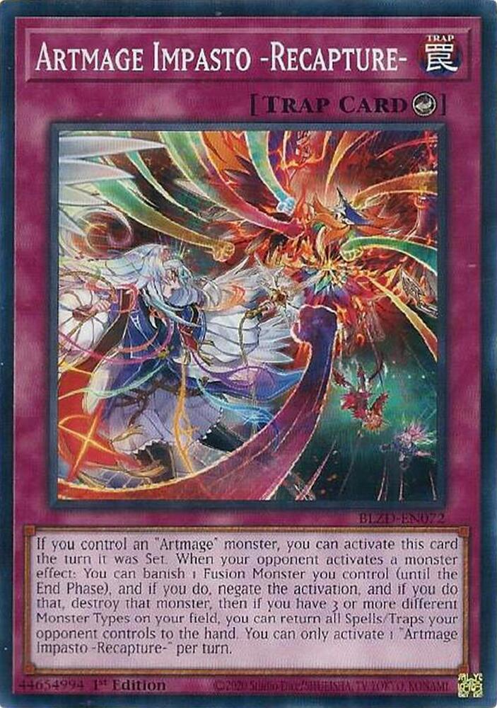 YuGiOh Blazing Dominion Artmage Impasto -Recapture- BLZD-EN072 Common Near Mint 1st Edition
