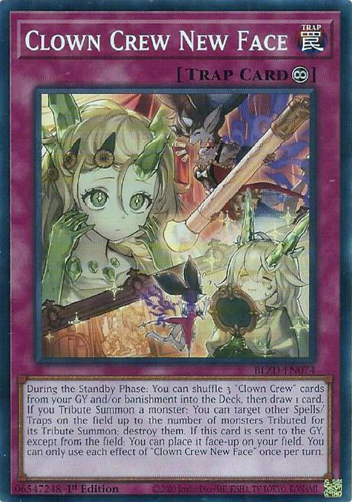 YuGiOh Blazing Dominion Clown Crew New Face BLZD-EN074 Common Near Mint 1st Edition