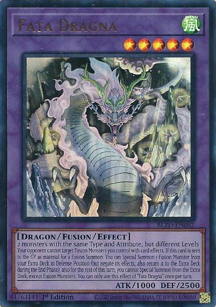 YuGiOh Blazing Dominion Fata Dragna BLZD-EN082 Ultra Rare Near Mint 1st Edition