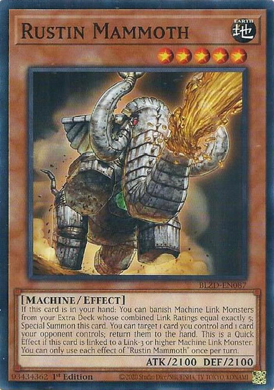 YuGiOh Blazing Dominion Rustin Mammoth BLZD-EN087 Common Near Mint 1st Edition