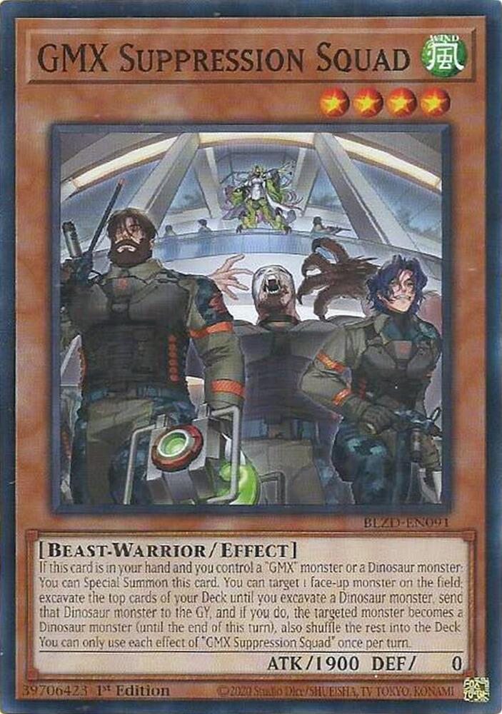 YuGiOh Blazing Dominion GMX Suppression Squad BLZD-EN091 Common Near Mint 1st Edition