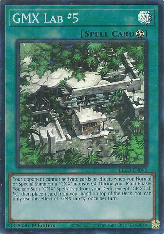 YuGiOh Blazing Dominion GMX Lab #5 BLZD-EN095 Super Rare Near Mint 1st Edition