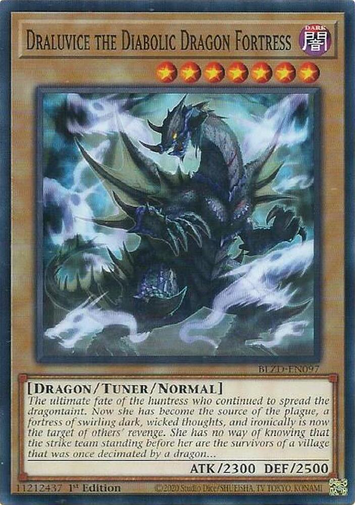 YuGiOh Blazing Dominion Draluvice the Diabolic Dragon Fortress BLZD-EN097 Common Near Mint 1st Edition