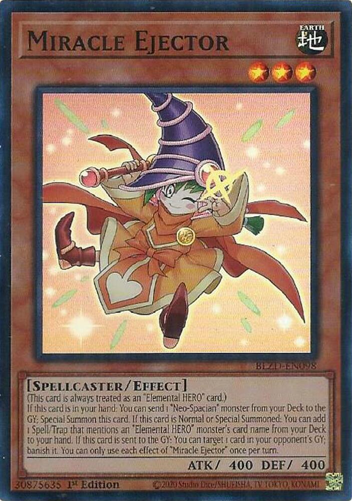 YuGiOh Blazing Dominion Miracle Ejector BLZD-EN098 Super Rare Near Mint 1st Edition