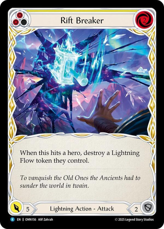 Flesh and Blood TCG Omens of the Third Age Rift Breaker (Yellow) #OMN156 Rare Near Mint