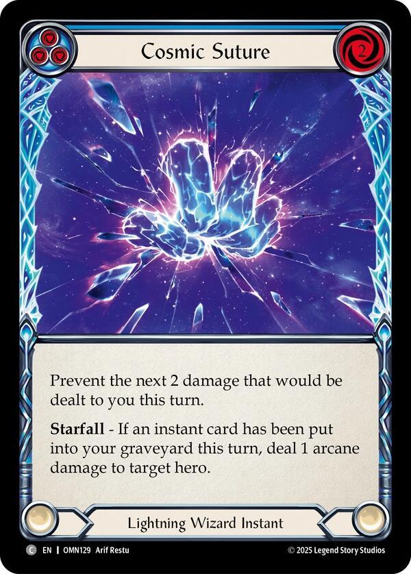Flesh and Blood TCG Omens of the Third Age Cosmic Suture (Blue) #OMN129 Rare Near Mint