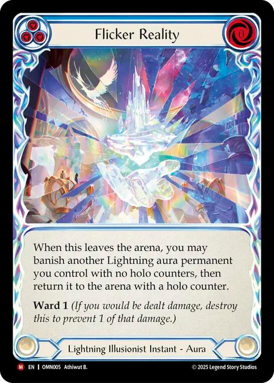 Flesh and Blood TCG Omens of the Third Age Flicker Reality #OMN005 Majestic Near Mint