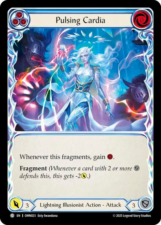 Flesh and Blood TCG Omens of the Third Age Pulsing Cardia (Blue) #OMN023 Common Near Mint