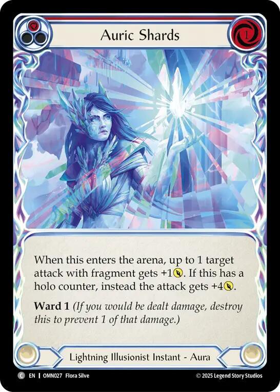 Flesh and Blood TCG Omens of the Third Age Auric Shards (Red) #OMN027 Common Near Mint