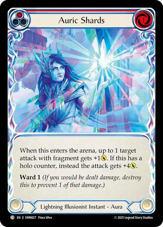 Flesh and Blood TCG Omens of the Third Age Auric Shards (Red) #OMN027 Common Near Mint