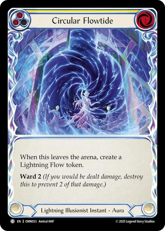 Flesh and Blood TCG Omens of the Third Age Circular Flowtide #OMN033 Common Near Mint