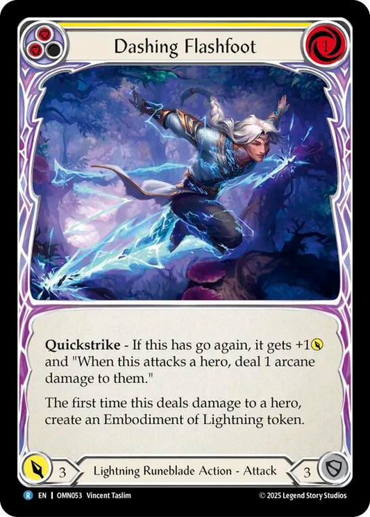 Flesh and Blood TCG Omens of the Third Age Dashing Flashfoot #OMN053 Rare Near Mint