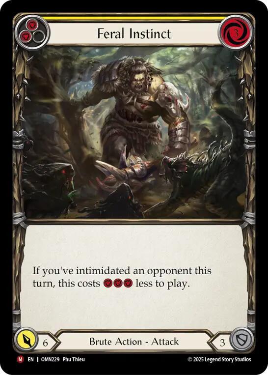 Flesh and Blood TCG Omens of the Third Age Feral Instinct #OMN229 Majestic Near Mint