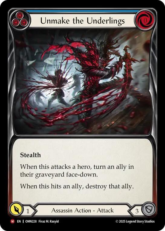 Flesh and Blood TCG Omens of the Third Age Unmake the Underlings #OMN228 Majestic Near Mint