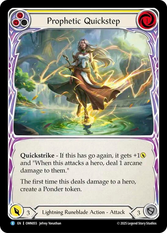 Flesh and Blood TCG Omens of the Third Age Prophetic Quickstep #OMN055 Rare Near Mint