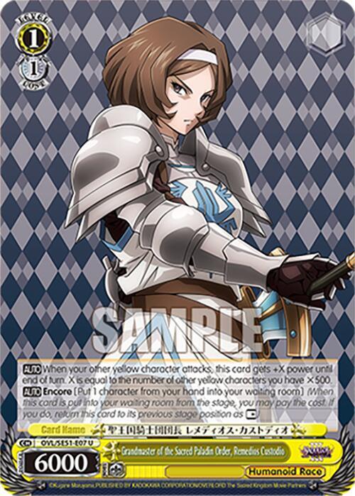 Weiss Schwarz Nazarick: Tomb of the Undead Vol.3 Extra Booster Grandmaster of the Sacred Paladin Order, Remedios Custodio OVL/SE51-E07 U\\ U Near Mint