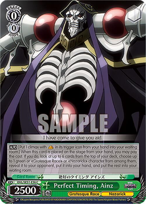 Weiss Schwarz Nazarick: Tomb of the Undead Vol.3 Extra Booster Perfect Timing, Ainz OVL/SE51-E36 C\\ C Near Mint