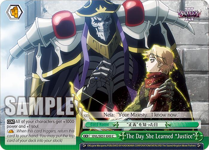 Weiss Schwarz Nazarick: Tomb of the Undead Vol.3 Extra Booster The Day She Learned "Justice" OVL/SE51-E45 C\\ C Near Mint