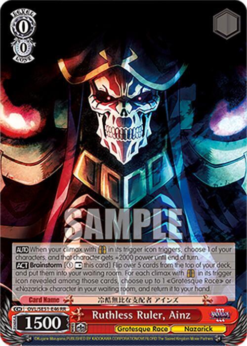Weiss Schwarz Nazarick: Tomb of the Undead Vol.3 Extra Booster Ruthless Ruler, Ainz OVL/SE51-E46 RR\\ RR Near Mint