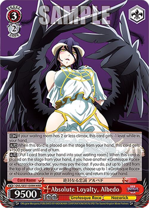 Weiss Schwarz Nazarick: Tomb of the Undead Vol.3 Extra Booster Absolute Loyalty, Albedo (HRR) OVL/SE51-E49H HRR\\ HRR Near Mint