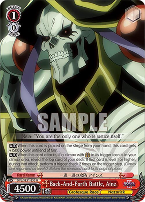 Weiss Schwarz Nazarick: Tomb of the Undead Vol.3 Extra Booster Back-And-Forth Battle, Ainz OVL/SE51-E55 U\\ U Near Mint