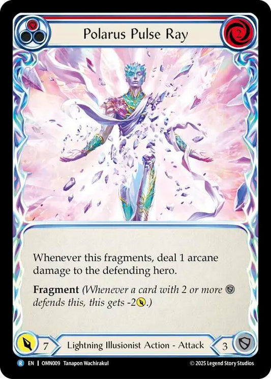Flesh and Blood TCG Omens of the Third Age Polarus Pulse Ray (Red) #OMN009 Rare Near Mint