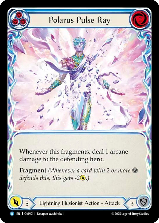 Flesh and Blood TCG Omens of the Third Age Polarus Pulse Ray (Blue) #OMN011 Rare Near Mint