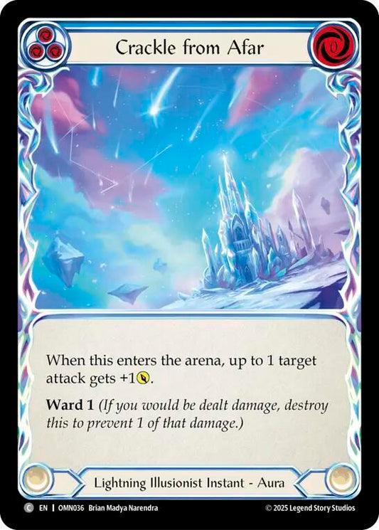 Flesh and Blood TCG Omens of the Third Age Crackle From Afar #OMN036 Common Near Mint