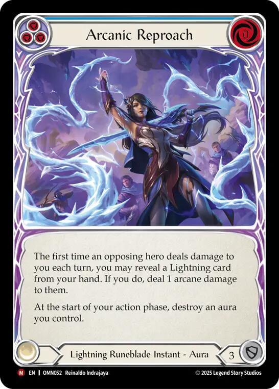 Flesh and Blood TCG Omens of the Third Age Arcanic Reproach #OMN052 Majestic Near Mint