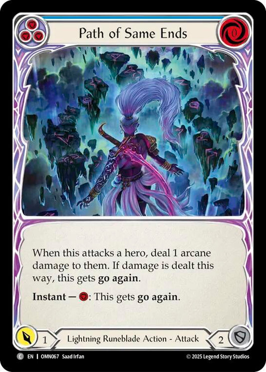 Flesh and Blood TCG Omens of the Third Age Path of Same Ends (Blue) #OMN067 Common Near Mint
